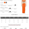 Nibber Sexy Women 2 Piece Set Bandage Ruched Square Collar Bra+Skinny Long Skirts 2025 Summer Vacation Beach Party Trend Suits