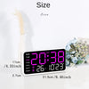 LED Digital Wall Clock Temperature Date Week Display Table Alarm Clocks Voice Control Electronic Clock Brightness Adjustment