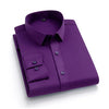 Men's long sleeved elastic shirt, non ironing business dress, professional work attire, stand up collar shirt