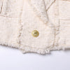 TWOTWINSTYLE Solid Temperament Blazers For Women Notched Collar Long Sleeve Patchwork Single Button Vintage Blazer Female Style