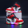 Disney Children's Sneakers Boys Girls Mickey Led Light Sport Shoes Student Shoes Hook Anti-slip Kids Outdoor Shoes Basket Shoes
