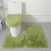 3PCS/set Solid Color Home Carpets Toilet Lid Cover Rugs Kit Non-slip Foot Mat for Bathroom Floor Bath Rug Foot Mat