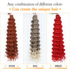 Deep Wavy Twist Synthetic Crochet Hair Afro Curly Hair African Crochet Braids Ombre Blonde Braiding Hair Extensions For Women