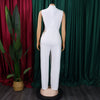 Elegant Jumpsuits & Rompers for Woman 2024 New Turn Down Collar Sleeveless High Waisted V Neck Straight Female Birthday Overalls