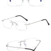 Men Blue Light Blocking Reading Glasses Women Dimond Cutting Rimless Eyeglasses Frame Anti Fatigue Hyperopia Presbyopic Eyewear