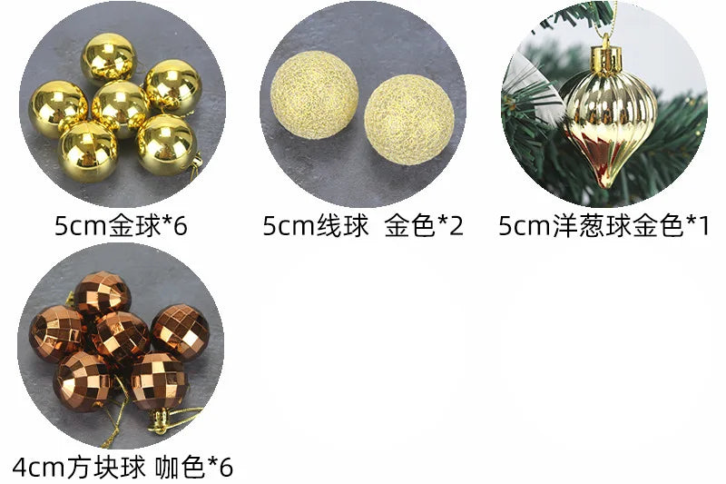 45/60cm DIY Christmas Tree With LED Light Mini Desktop Tree Christmas Decoration New Year Gift Home Christmas Ornaments