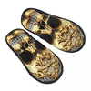 Custom Queen Of Absolutely Everything Gold Baroque Soft Memory Foam House Slippers Women Comfy Warm Anti-skid Sole Slipper