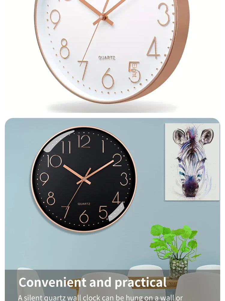 8 Inch Mute Wall Clock Simple Digital Wall Clock Home Decorations Cubic Digital Clock Quartz Wall Clock
