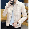 Men Jacket Fashion loose lapel-up Spring Autumn retro men Coat Casual Cargo jacket Solid Color Loose male Outerwear
