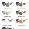 New 2024 Luxury Designer Square Sunglasses Women Fashion Trendy Punk Sun Glasses Ladies Gradient Shades Eyewear Oculos UV400