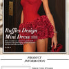 VC Christmas Dress Strapless Backless Red Structured Floral Embellished Mini Length Bodycon Celebrity Party Cocktail Dress