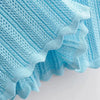 Women V Neck Knitted Crochet Tee With