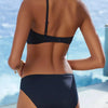 Bikini 2025 New Swimsuit Women Swimwear Solid Black One Shoulder Bikinis Set Bathing Suit Female Two Pieces Beach Wear Biquini