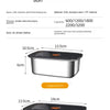 Stainless Steel Camping Lunch Box Sealed Leak-proof Bento Box Microwave Suitable Large Capacity Refrigerator Freezer Storage Box