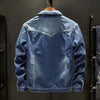 Thickened Fleece-Lined Denim Jacket Men's Loose Fit Warm Work Clothes Trendy Korean Style Versatile Plus Size Casual Wear