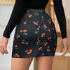 Qianniao style elegant elastic waist half skirt, hip hugging high waist short skirt