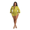 CM.YAYA Vintge Women's Blouse Style Ruched Up Long Sleeve Romper Playsuit 2025 Summer Streetwear Basic Overall Outfits Jumpsuits