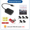 JMCQ USB Android TPMS Tire Pressure Monitoring System Display Alarm System Internal External 5 Sensors For Car Navigation Radio