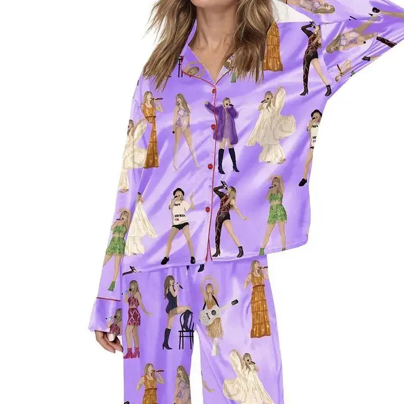 Christmas Tree Long Sleeve Women's Pajamas Set Fashionable Casual Comfortable 3D Printed Casual Y2K Women's Pajama Set 2025