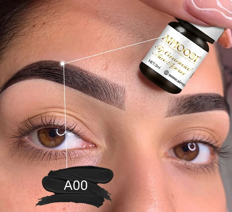 New Top Tattoo Microblading Paint Ink 3ml Pigment For Semi Permanent Body Art Eyebrows Eyeliner Lips Tint Makeup Supplies