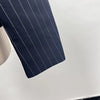 TWOTWINSTYLE Colorblock Striped Slimming Blazers For Women V Neck Long Sleeve Tunic Temperament Coats Female Fashion Clothes New