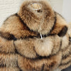 2025 MAOMAOKONG Natural Real Fox Fur Coat Women Winter Long Sleeve Luxury Raccoon Fur Jackets Thick Top Female Furry Coat Vest