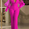 Ladies Elegant Office Jumpsuit Romper For Women 2023 High Waist Wedding Overalls Sequins Bodycon Long Sleeve Party Jumpsuit Club