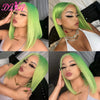 Blue Bob Wigs Human Hair 13x4 HD Lace Frontal Wig Human Hair Pre Plucked 180% Density Straight Short Blue Bob Wigs for Women