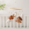 Baby Crib Mobile Bed Bell Rattle Toys Wooden Crochet Stars Pendant Bed Bell Toys Newborn Comfort Crib Bracket Hanging Toys Gifts