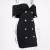 NewAsia Off the Shoulder Blazer Dress Double Breasted Anti slip Backless Ruched Low Cut Zipper Bodycon Robe Elegant Club Dresses