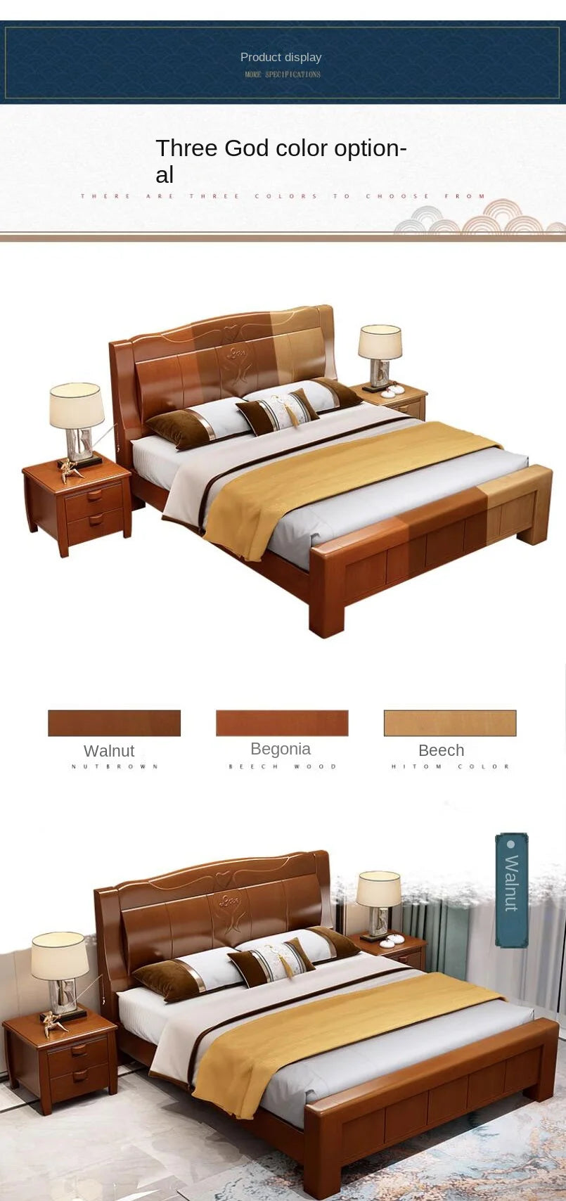 European Luxury Soft Bedroom Set Modern High End Storage Queen Bedroom Set Wood Cool Apartment Meuble De Chambre Furniture