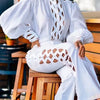 Wmstar 2 Piece Set Women Plus Size Hollow Out Sexy Young Daily Soft Full Sleeve Fashion Pants Wide Leg Wholesale Dropshipping