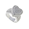 Full Micro Paved CZ Hollow Heart Ring High Quality Iced Out Bling Cubic Zirconia For Women Girlfriend Valentines Finger Jewelry