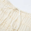 Weird Puss Mesh Backless 2 Piece Set Women Halter Lace-Up See Through Crop Tops+Loose Elegant Long Skirts Vacation Trend Outfits
