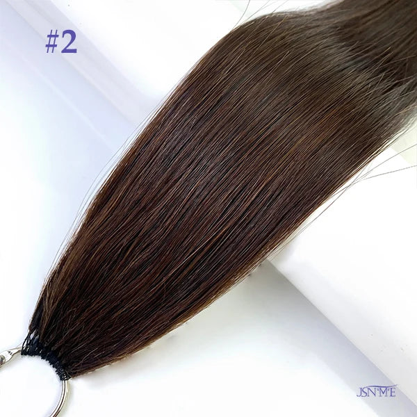 JSNME Micro Feather New hair extensions 100% Real Natural Human Hair Comfort Invisible 14-28 inch Black Brown Blonde 613 color