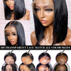 13x4 Lace Front Human Hair Wig Transparent Lace Frontal Wigs For Black Women Short Bob Wig Multiple Remy Straight Natural Wig