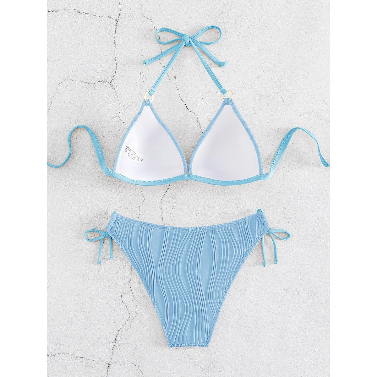 Bikini Set Women Low Waist Sexy Two Piece Swimsuit Women's Solid Color Black Lace-up Push Up Brazilian Bikinis Bathsuit