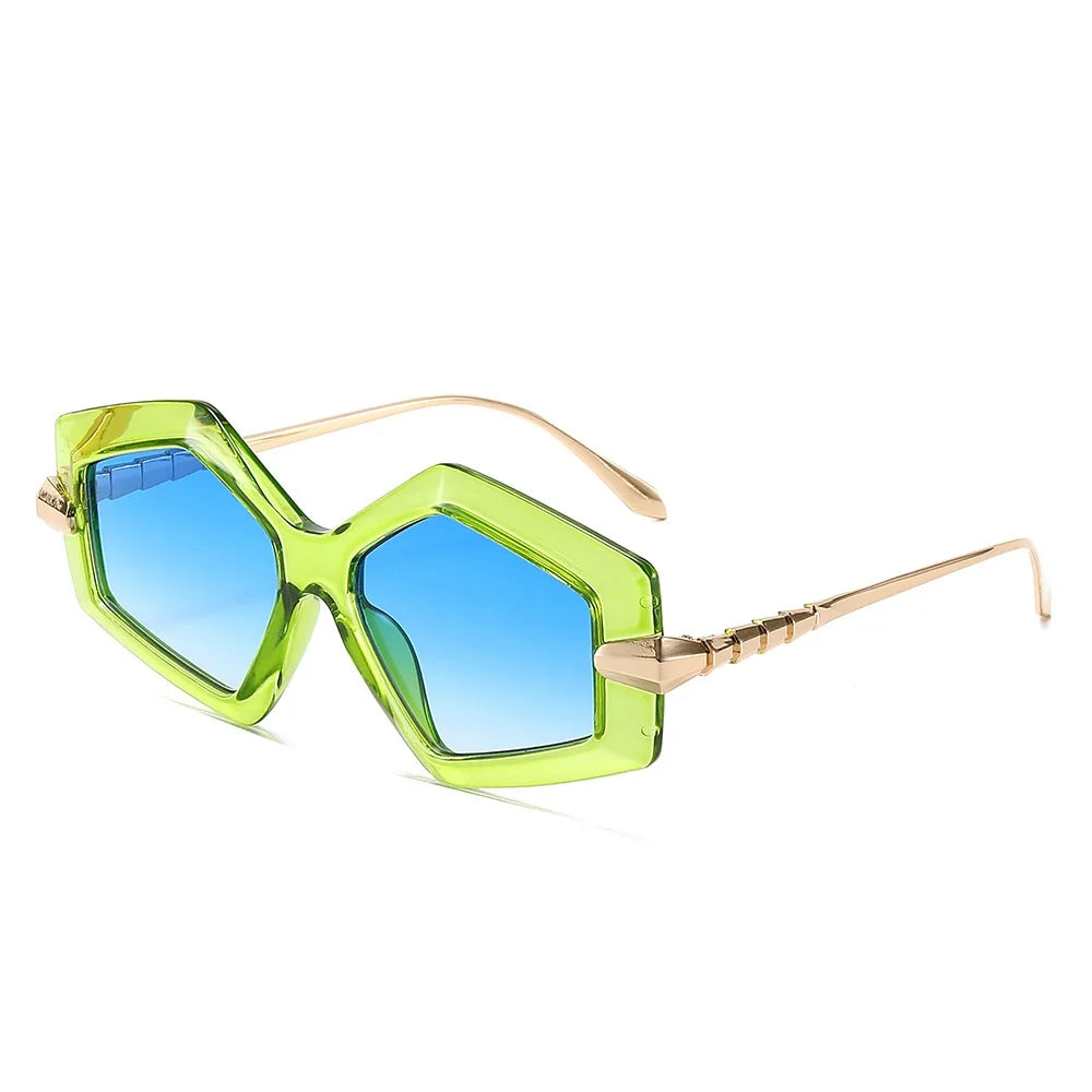 New Unique Women Fashion Sunglasses Retro Unique Lens Special Shades UV400 Men Punk Oversized Sun Glasses UV400