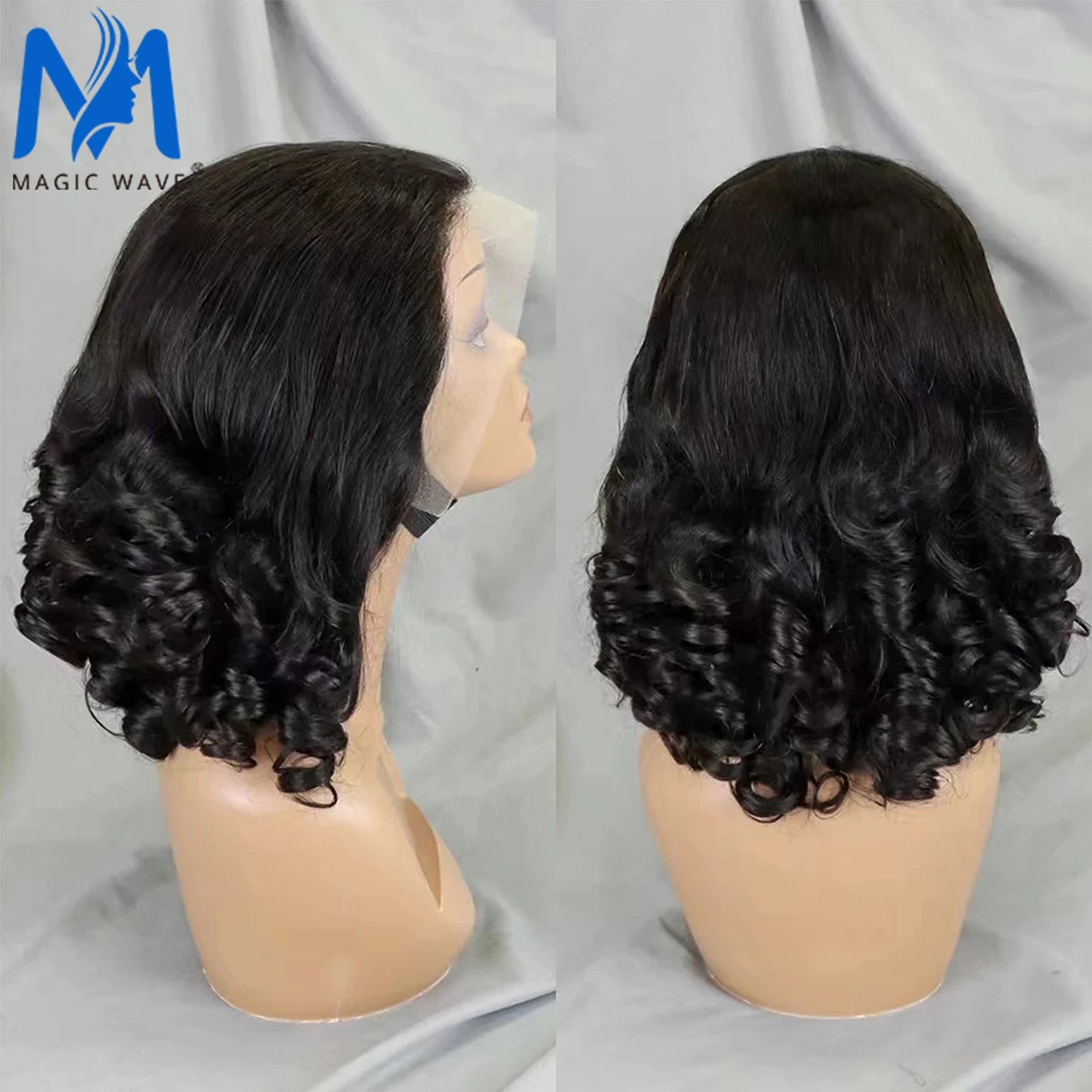 Loose Wave Human Hair Wigs for Black Women 1BT4 Color 13x4 HD Lace Frontal 200% Density Brazilian Fumi Human Hair Wigs