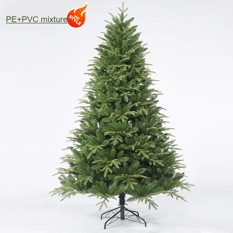Artificial Christmas Tree PE+PVC Encryption with LED Lights Large Christmas Tree 120CM-240CM Home Christmas New Year Decorations