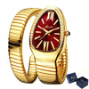 Classic Snake Shape Watch For Women Gold Silver Scaleable Bracelet Womens Watches Bling Diamonds Quartz Ladies Wristwatch