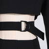 TWOTWINSTYLE Solid Hollow Out Patchwork Belt Blazers For Women Notched Collar Long Sleeve Spliced Single Breasted Blazer Female