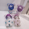 Handheld Fan with Rhinestones Three-Speed Cute Cartoon Bear USB Desktop Portable Convenient Home Office Outdoors Gift