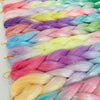 Synthetic Tinsel Braiding Hair 4 Tones Ombre Color White Purple Blue Yellow Jumbo Braids Mixed tinsels For Festival Party