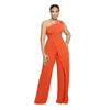 Summer New Vintage Chic Women's Fashion Sexy Sleeveless Single Shoulder Sling High Waist Commuter High Waist Straight Jumpsuit