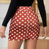 Qianniao style elegant elastic waist half skirt, hip hugging high waist short skirt