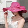 Summer straw hat beach Korean style seaside large brim outdoor sun protection sun hat vacation foldable straw hat  여름모자  모자