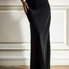 Wolfeel Casual Satin Women'S Skirt Spring Summer Fashion Loose High Waist Maxi Skirts Elegant Simple Slik Fishtail Skirt