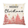 Linen Christmas Pillow Cover Snowman Elk Pillow Case 2024 Christmas Decoration for Home New Year Sofa Car Cushion Cover 45x45cm