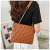 Ladies Fashion Large Capacity Chain Bag Retro Square Tote Bag Diamond Texture Shoulder Crossbody Daily Hundred Underarm Handbag